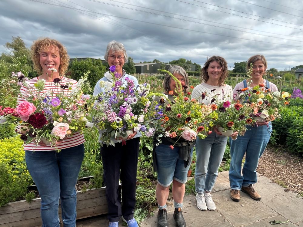 Gather & Create participants at Organic Blooms
